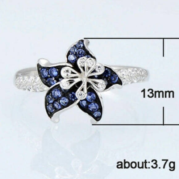 New 925 Sterling silver Flower cute Ring - Picture 4 of 7